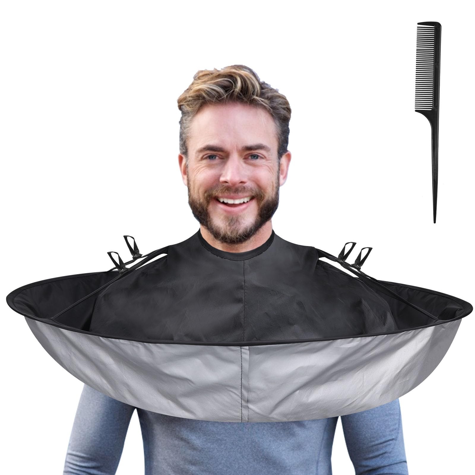 Lictin Hair Cloak – Black Waterproof Foldable 2 Count (Pack of 1),