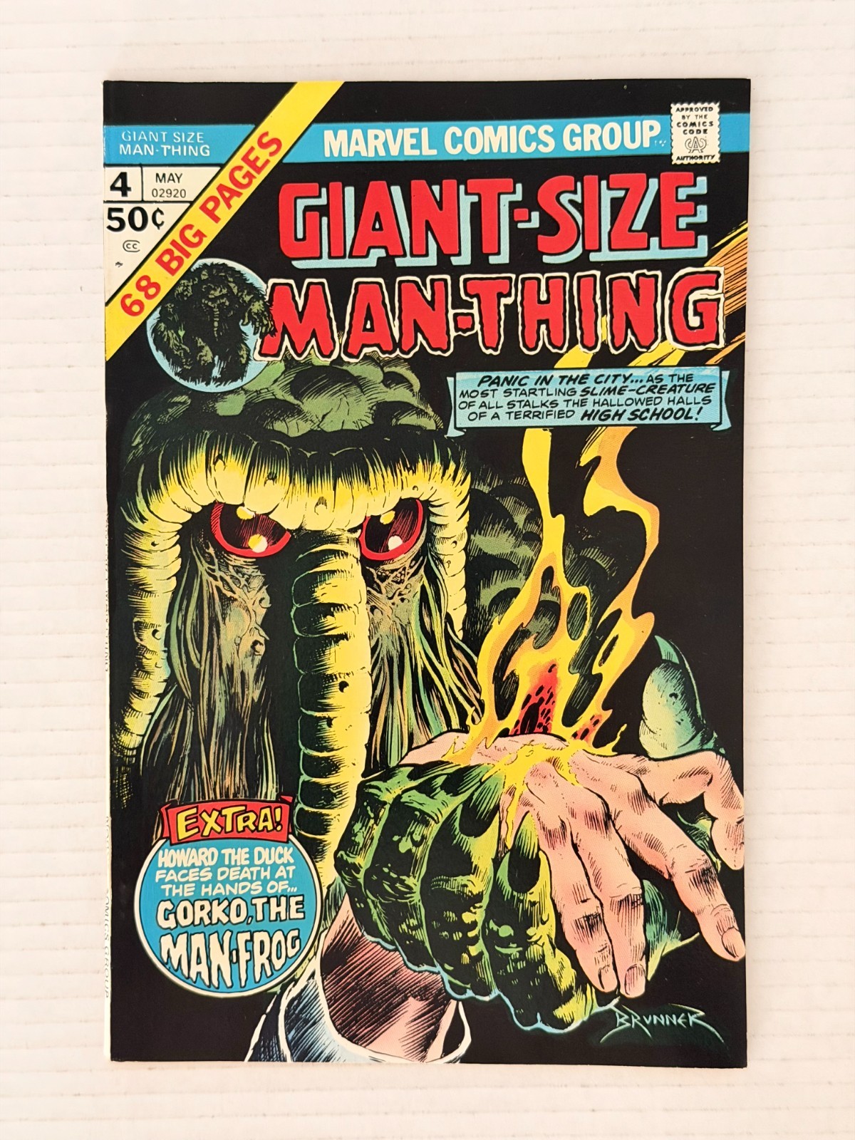 Giant-Size Man-Thing #4 SIGNED Steve Gerber Howard the Duck Hi-Grade Bronze 🐊