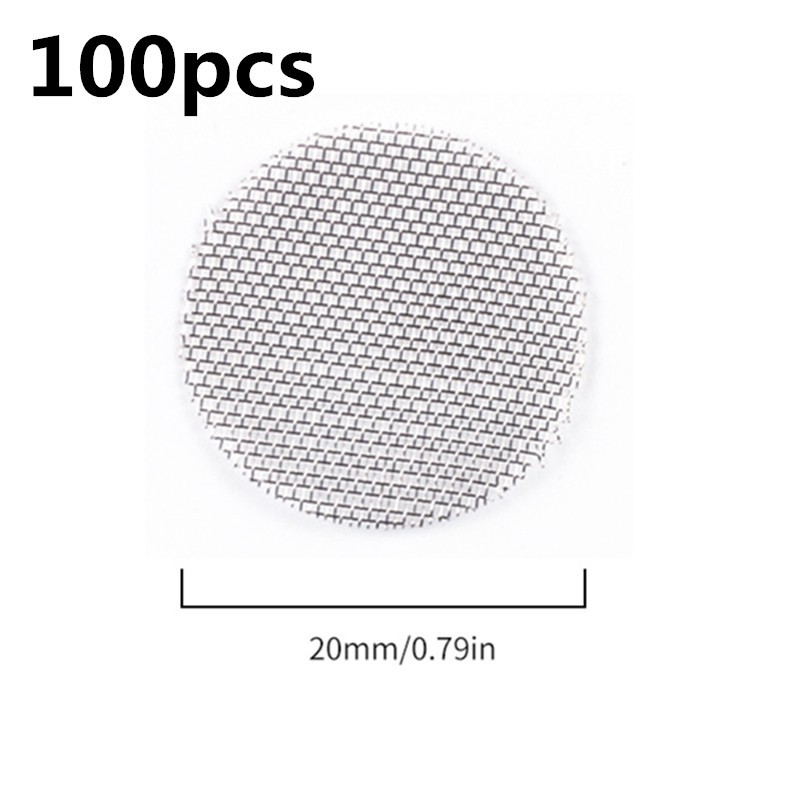 100 pcs Pipe Screens Stainless Steel Metal Tobacco Smoking Pipe Filters 3/4 Inch