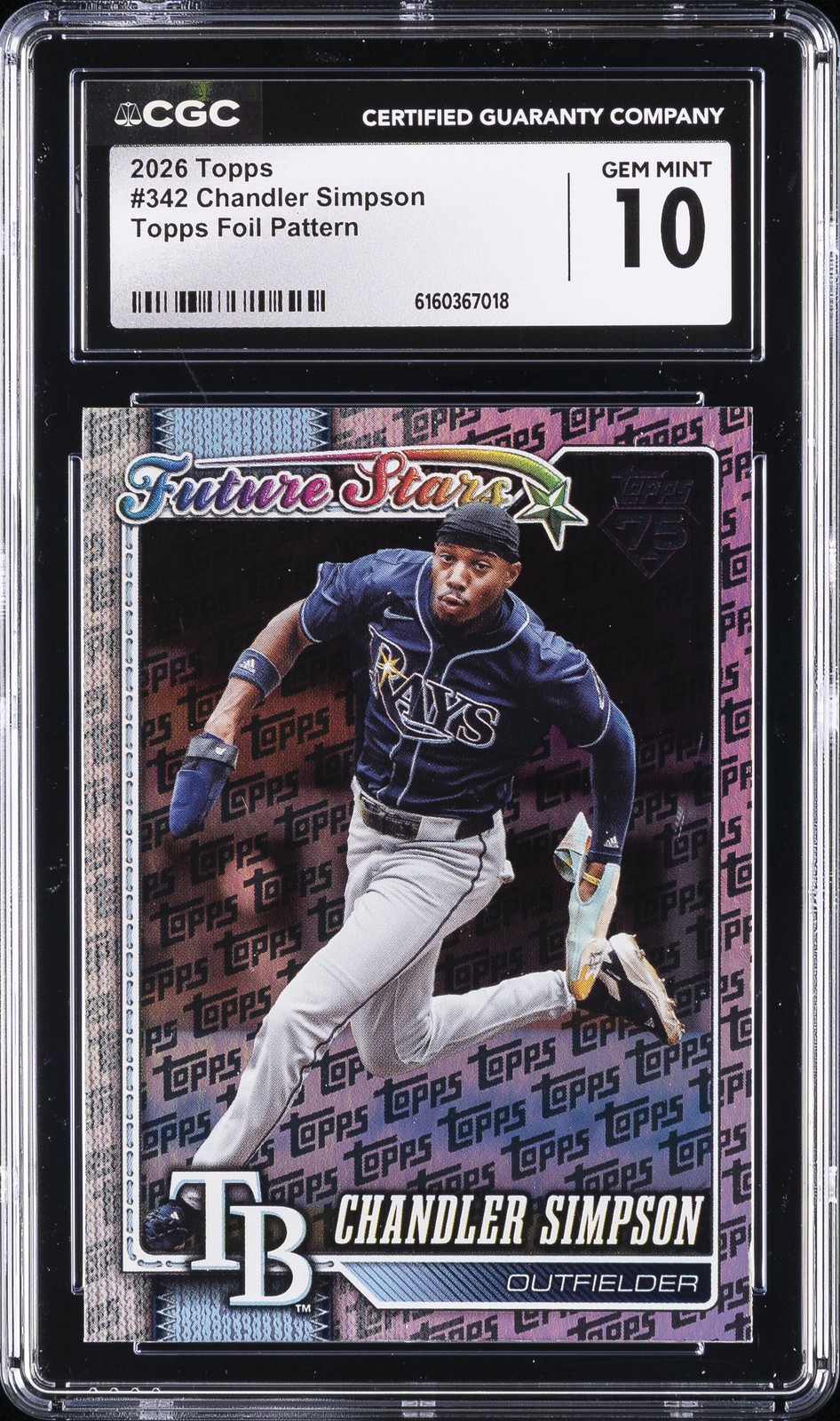 2026 TOPPS TOPPS FOIL PATTERN #342 CHANDLER SIMPSON CGC 10 GEM MINT