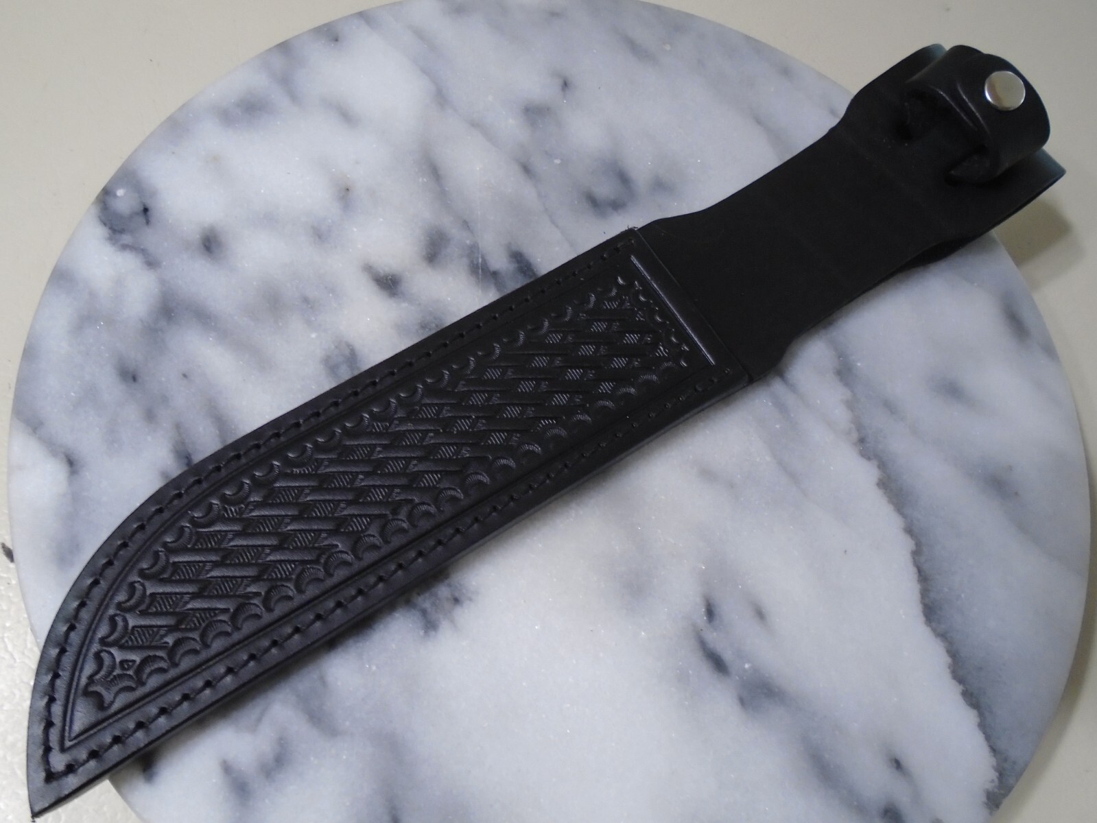 Black Leather Fixed Blade Knife Sheath Fits Up To 7 1/4 X 1 1/2″ Inch Blades New