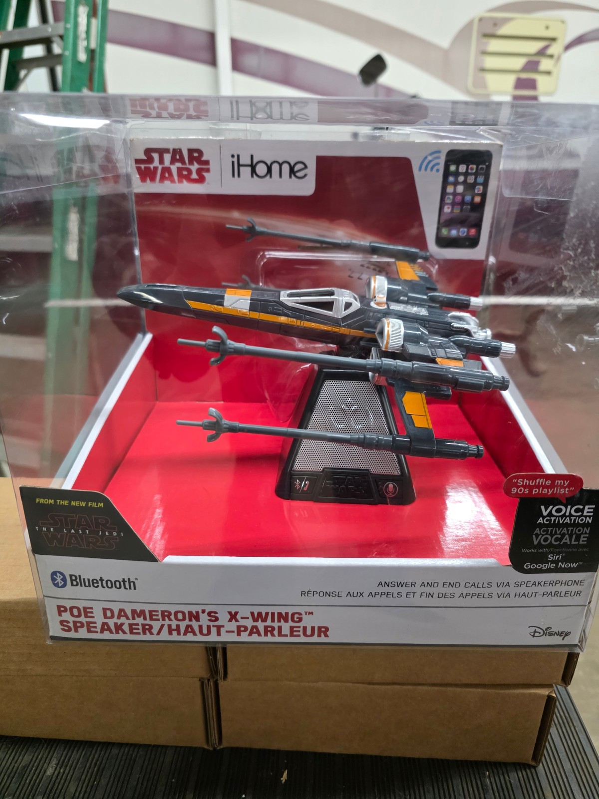 Star Wars The Last Jedi iHome Portable Bluetooth Speaker Poe Damerons X Wing NIB