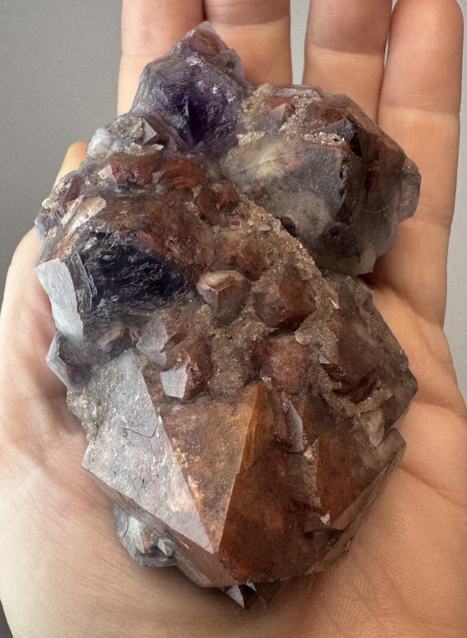 Hematite Red Cap Boreal Chevron Amethyst Auralite Crystal Cluster Canada