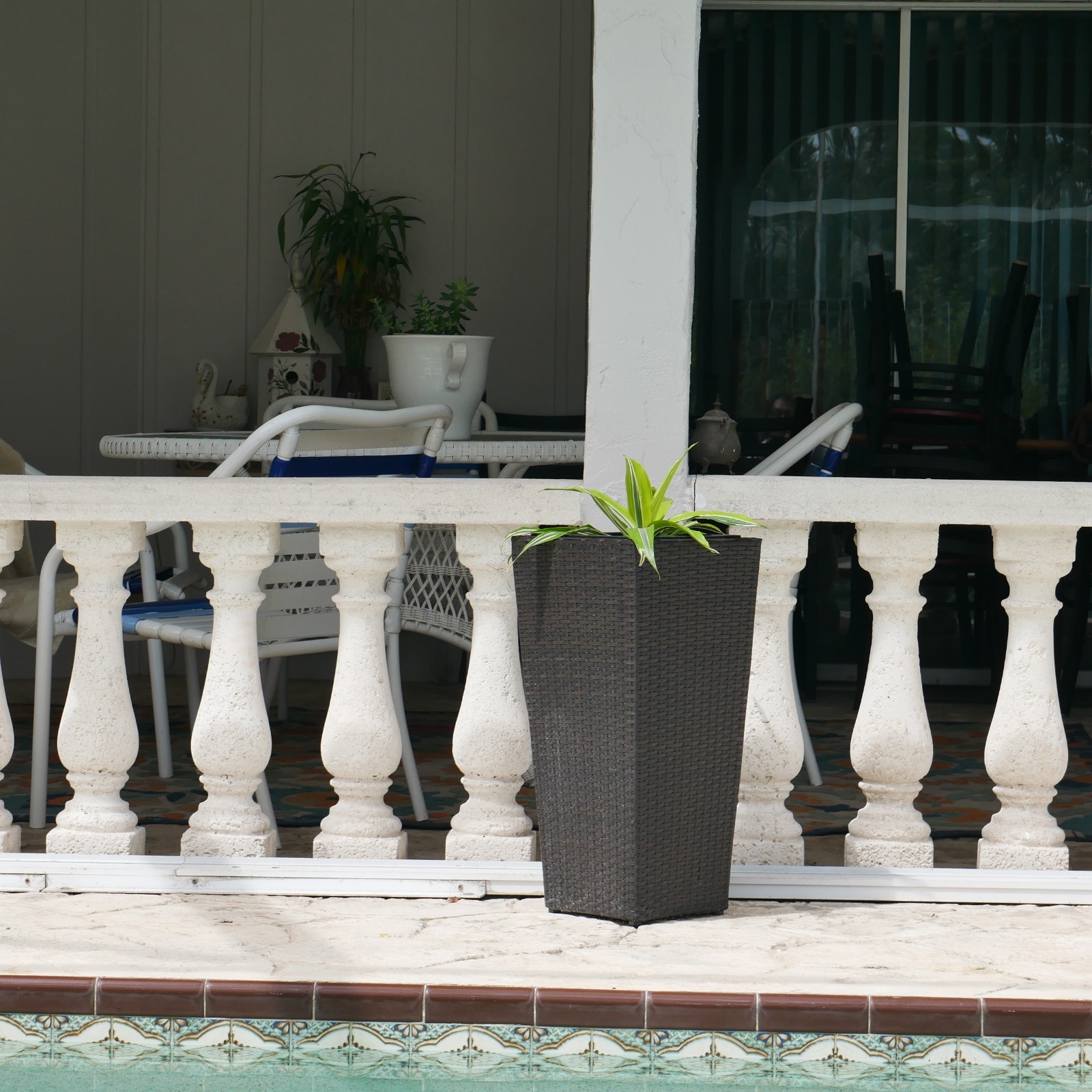 Conical Wicker Planter