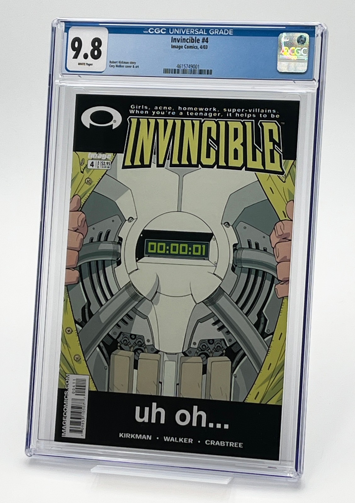 Invincible # 4 CGC 9.8 White Pages Image 2003 Robert Kirkman Cory Walker