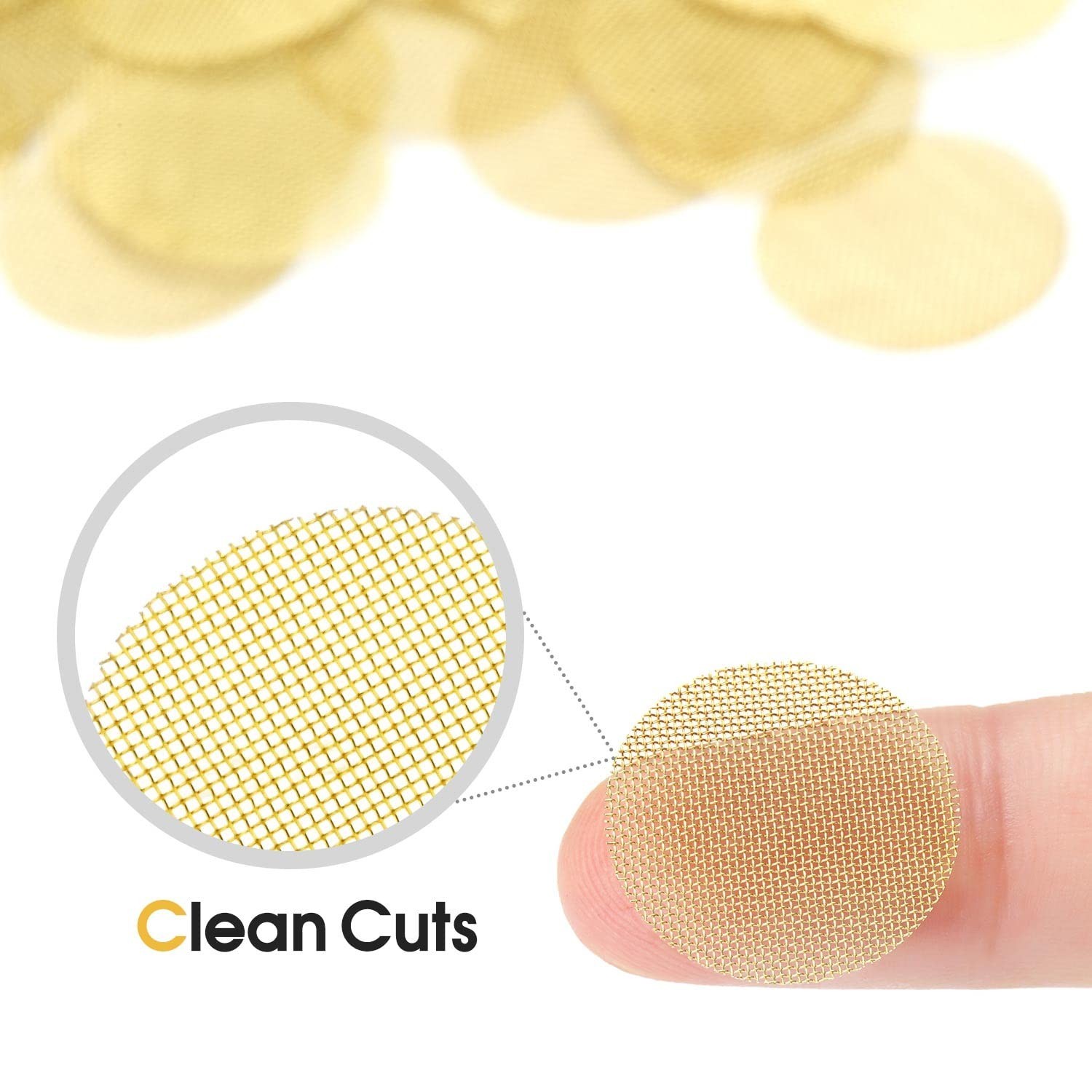 200Pcs brass pipe screens 3/4, Heavy Duty High-Quality Round Filter Mesh Gold US
