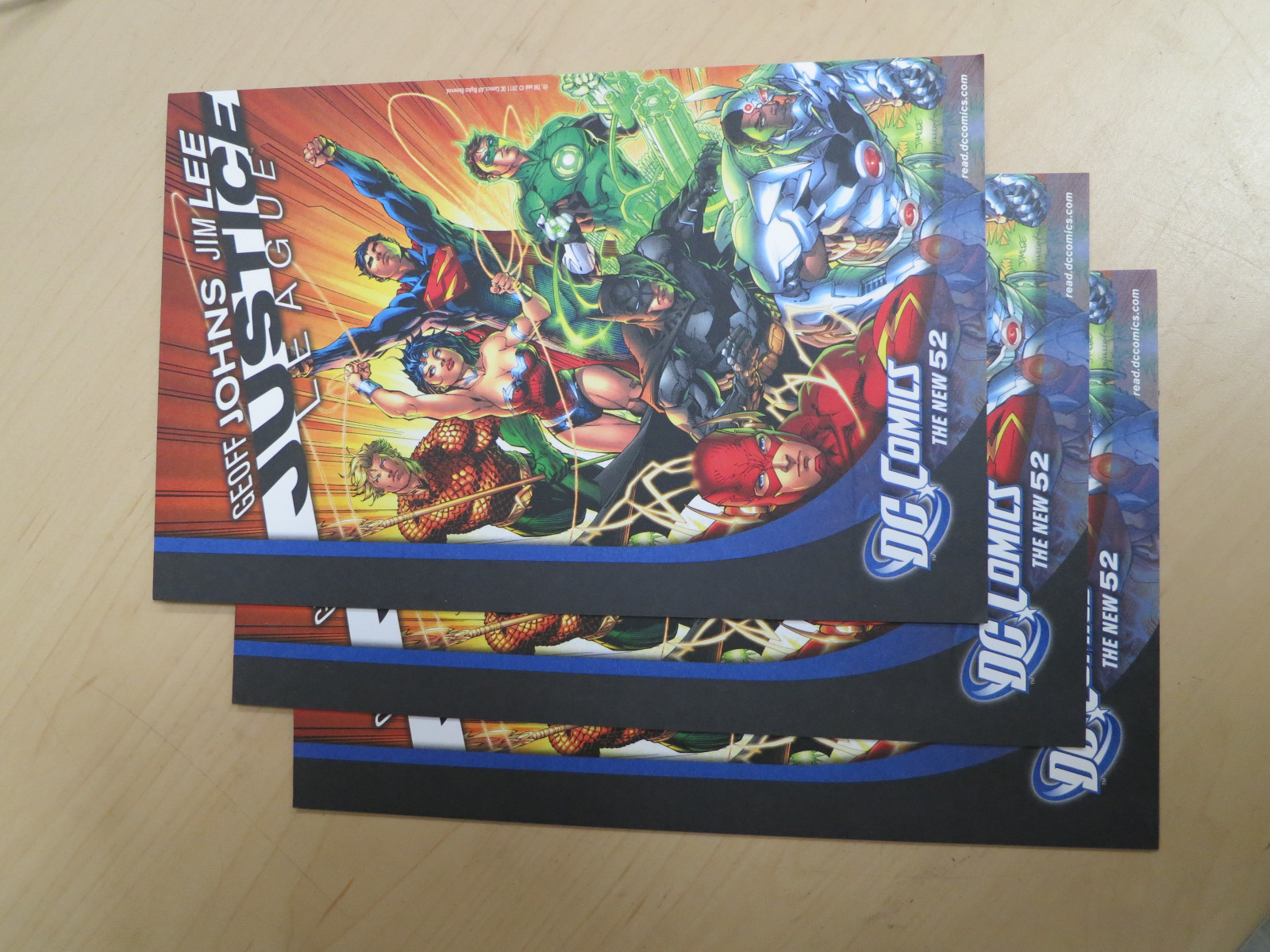 DC WB Comic Book Backing Boards Justice League New 52 Big Bang Theory 3x Pieces