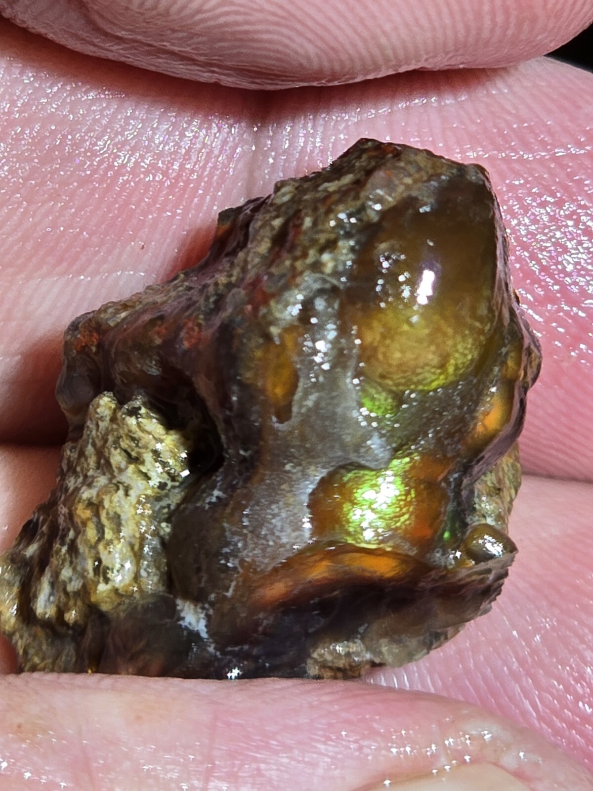 Small but Powerful 2+ Ounce Lots High Grade Fire Agate Very Colorful Blind Grab
