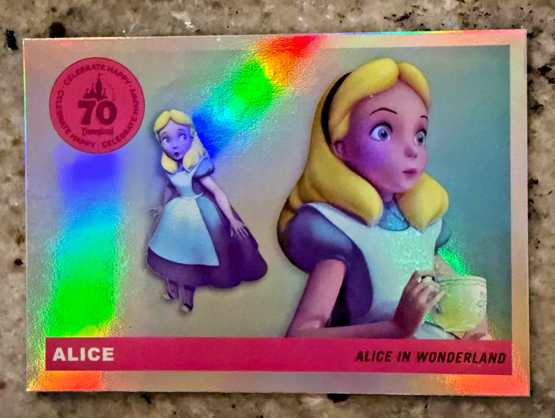 2025 Topps Disneyland 70th Alice in Wonderland Rainbow Foil Icons #T55-25
