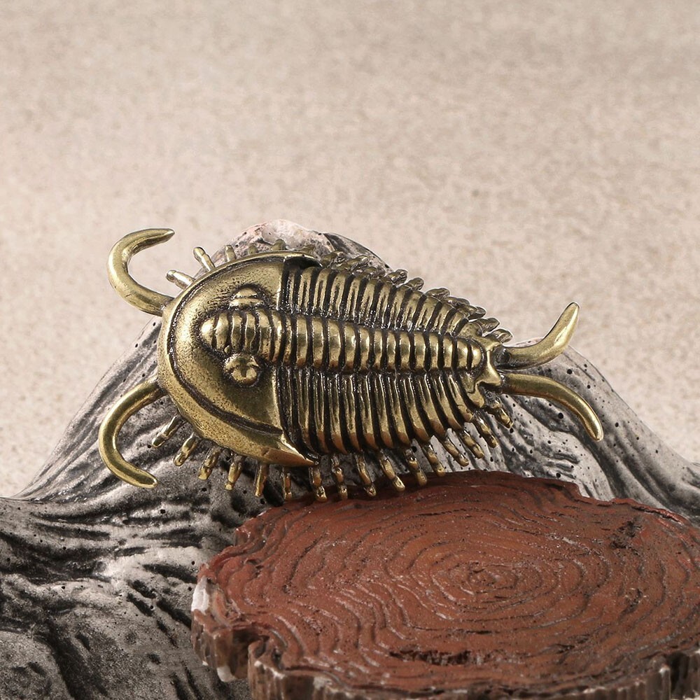 Solid Brass Trilobita Figurine Statue House Decoration Animal Figurines Toys
