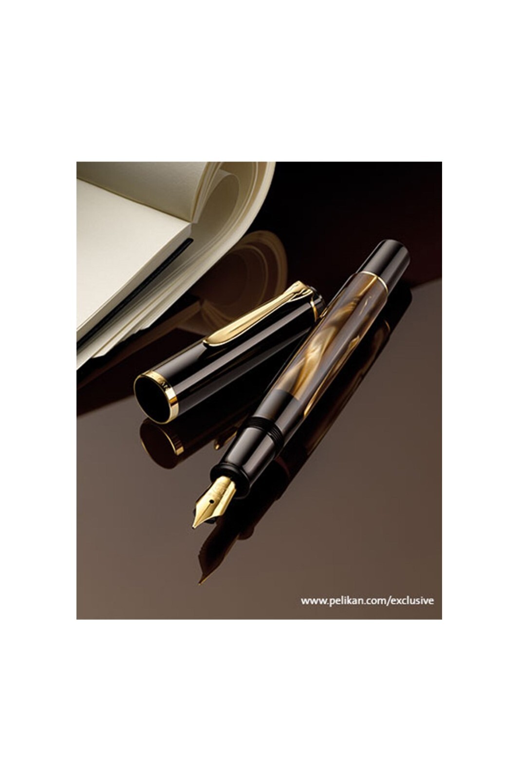 Pelikan Fountainpen Classic M200 Brown-Marbled – F Nib PEN fine