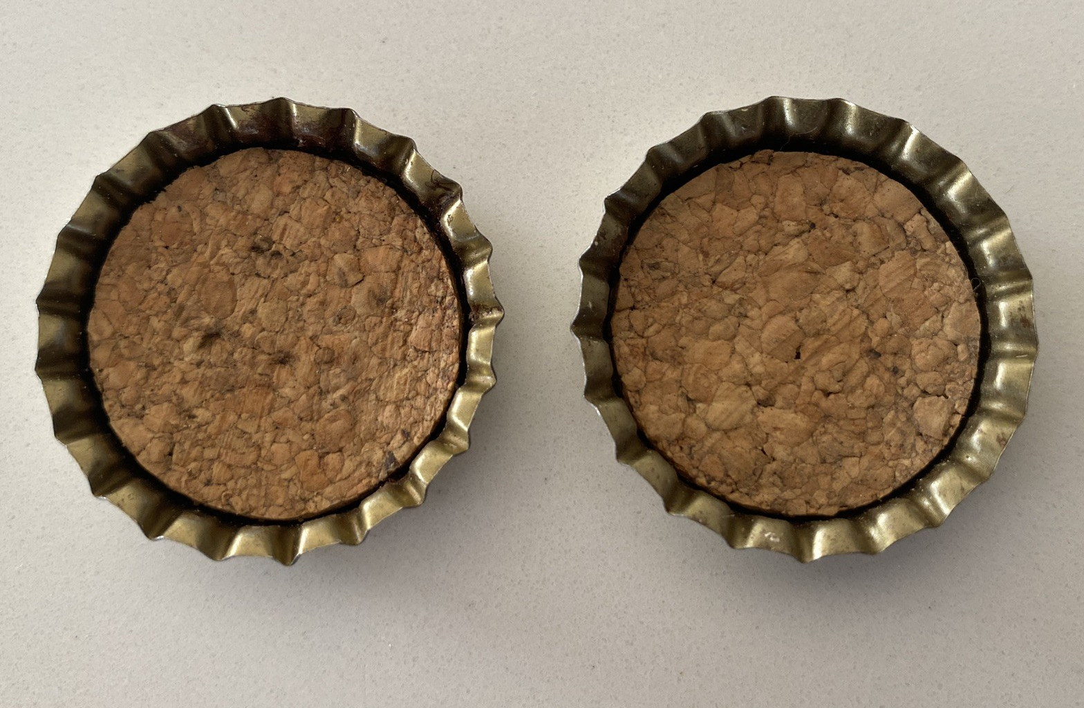 2 1950s 1960s Yoo-Hoo Unused Cola Cork Soda Bottle Cap Vintage 50s 60s YooHoo