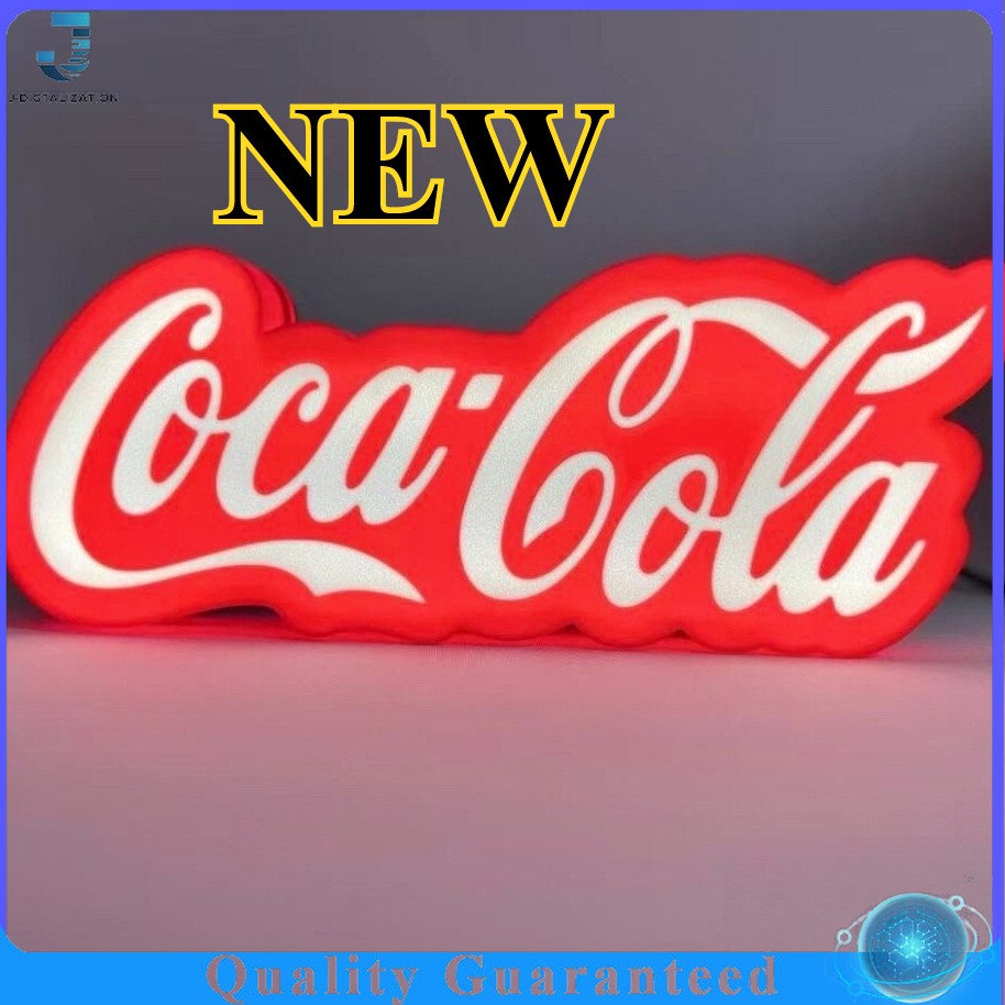 3D Printed USB LED Lamp Coca Cola Logo Light Box Neon Sign 8 Inch Fast Ship