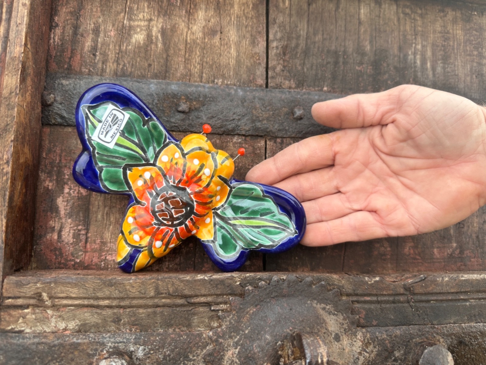 Handcrafted MINI Clay Talavera Bee Hand Painted Mexican Folk Art