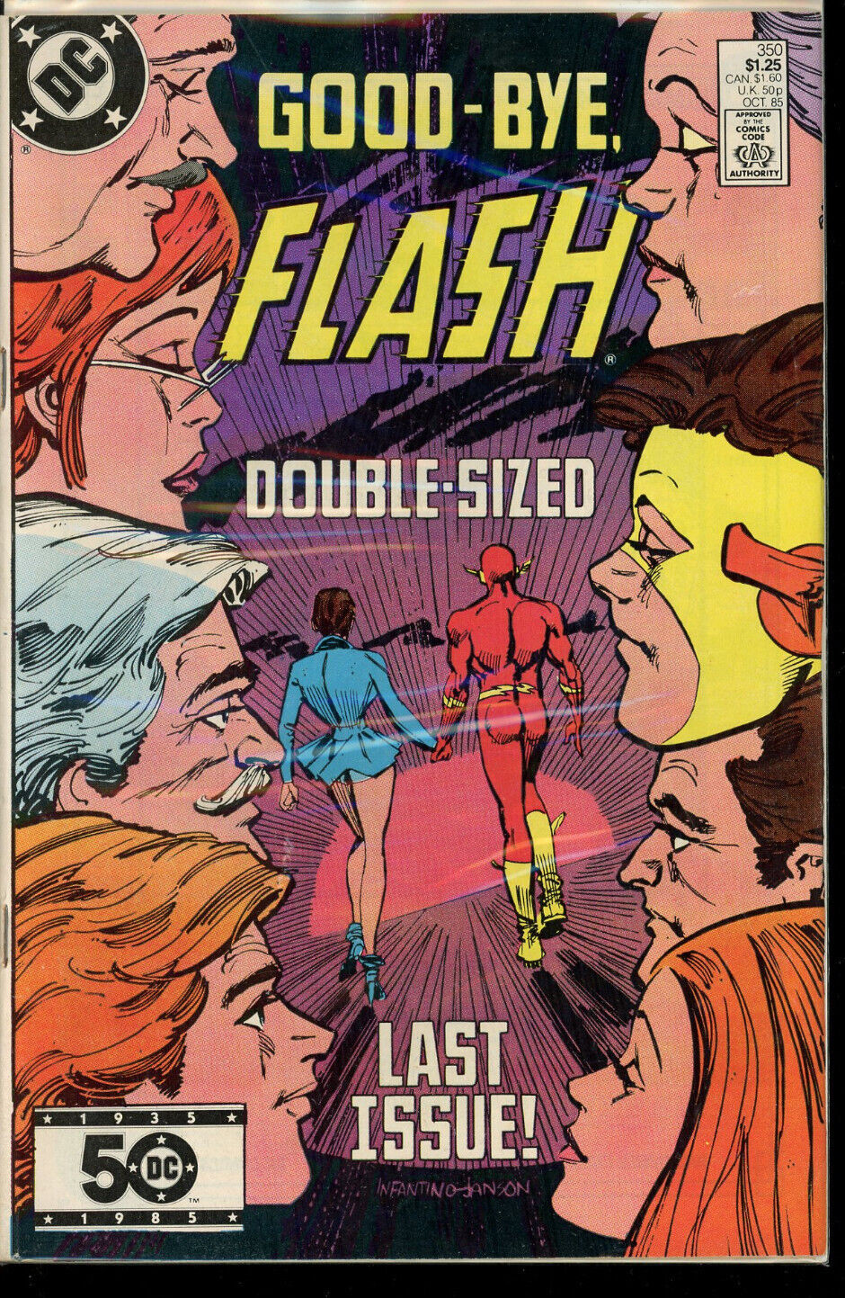 Flash #350 (1985) 9.0 VF/NM The Last Issue Barry Allen series / Double-Sized