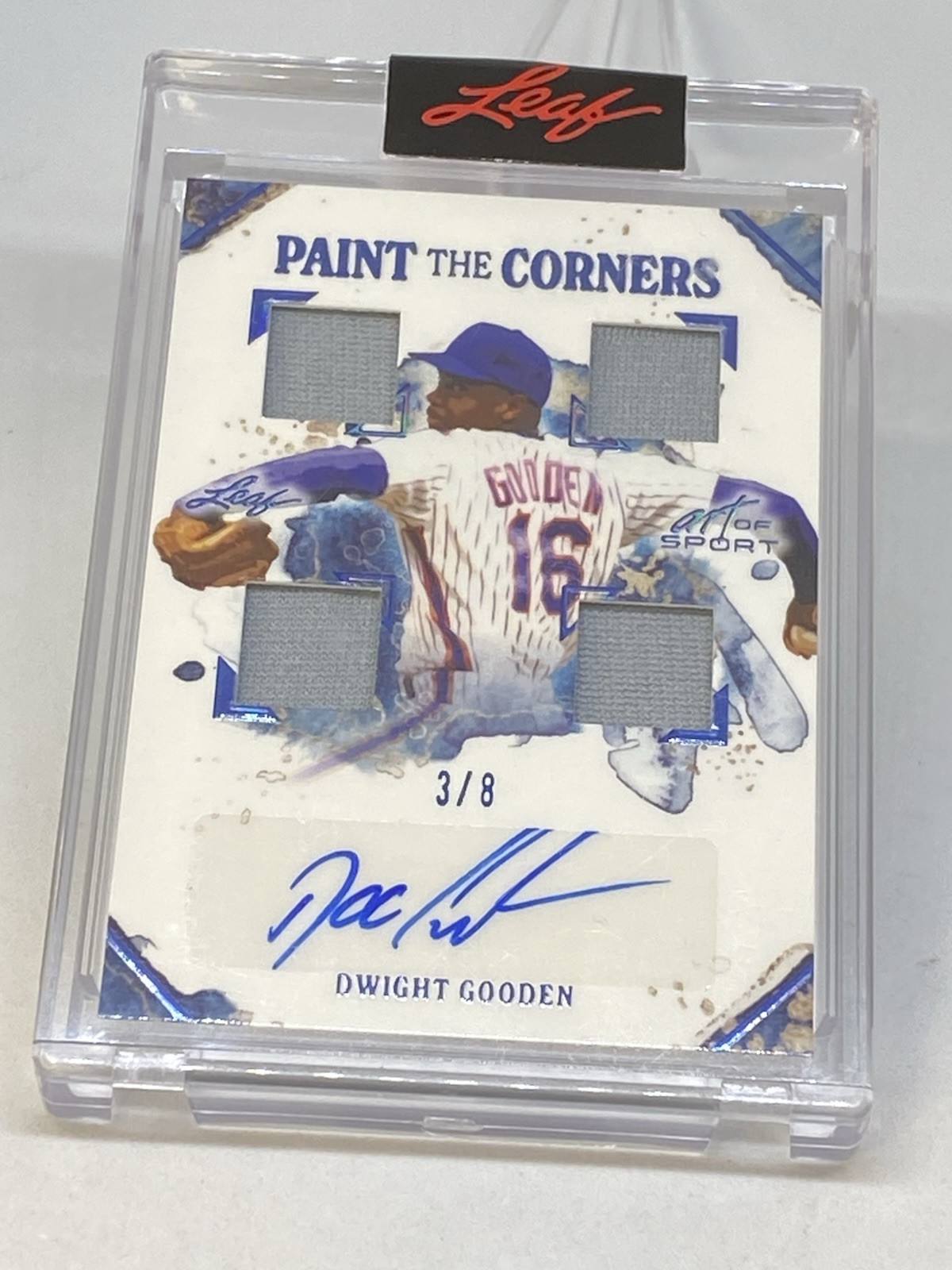 2021 Leaf Art Of Sport Dwight Gooden AUTO Game Used Jersey Relic 3/8 GAME USED