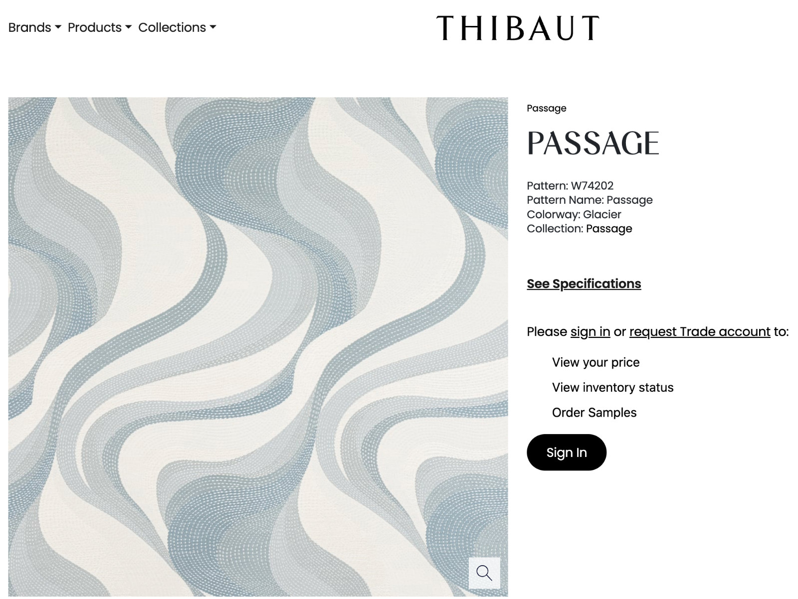 Thibaut “Passage- Glacier” 2 yards