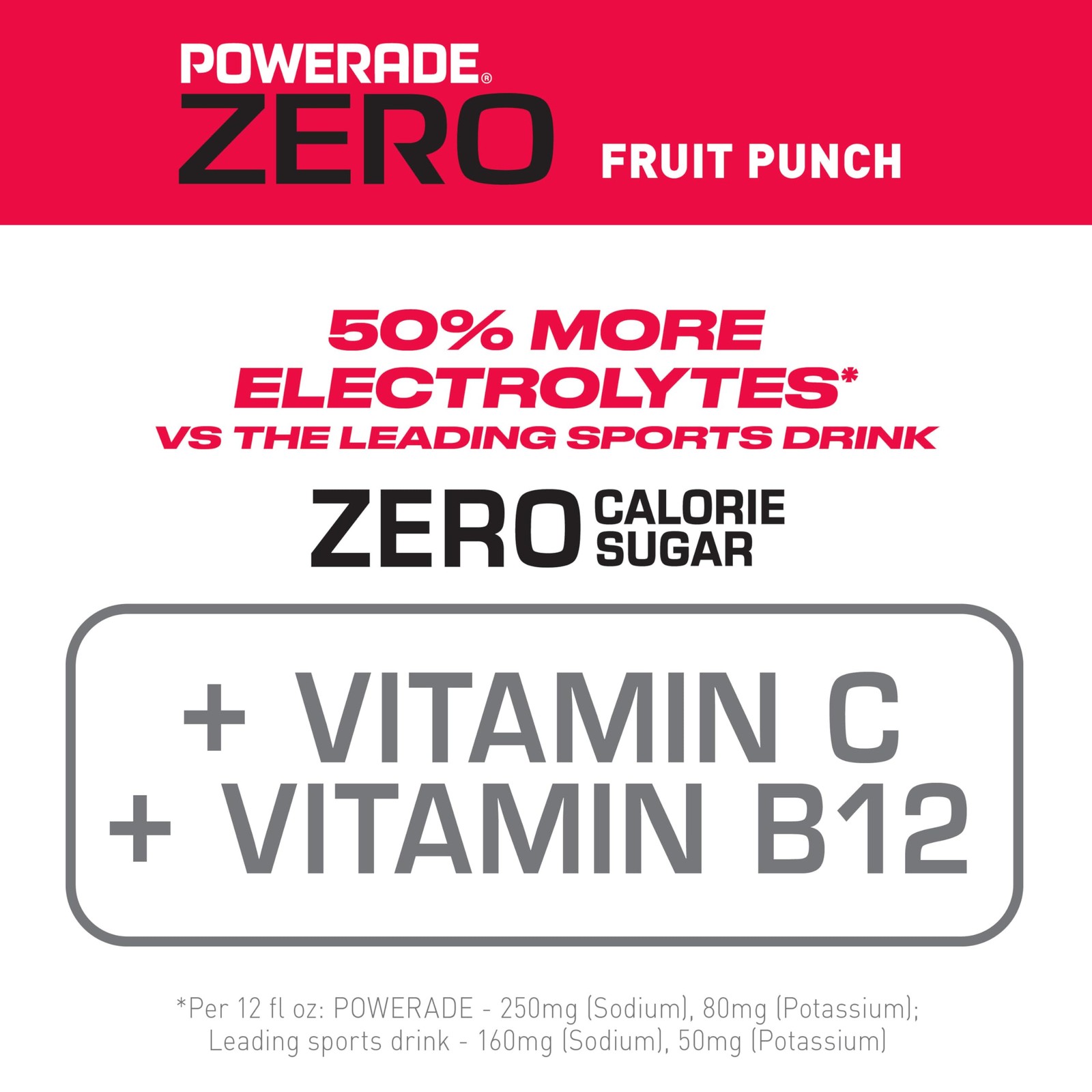 ZERO Fruit Punch, 20 fl oz, 8 Pack