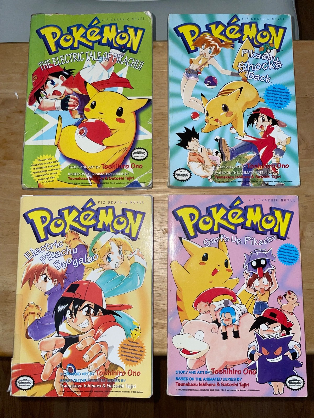 Pokémon VIZ Graphic Novels #1-4 Complete Set Toshihiro Ono Manga OOP