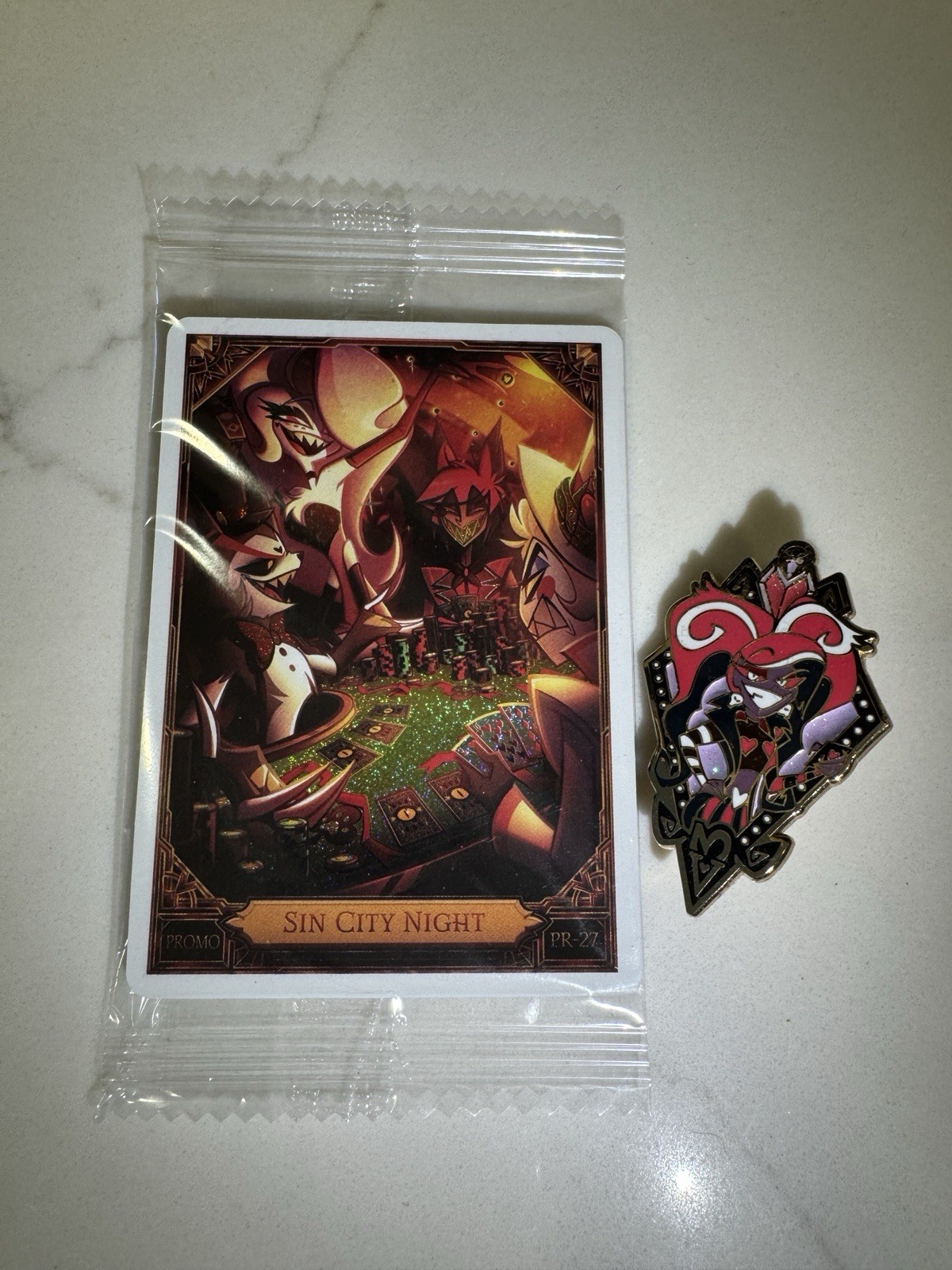 SIN CITY NIGHT PR-27 Hazbin Hotel trading card PROMO Holo Foil LVL UP Expo 2026