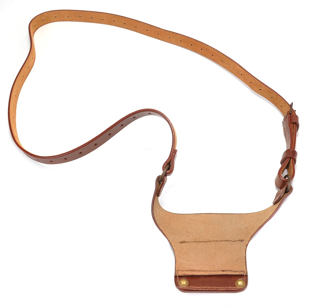 Brown Leather Universal Wire Hanger Shoulder Holster Adapter