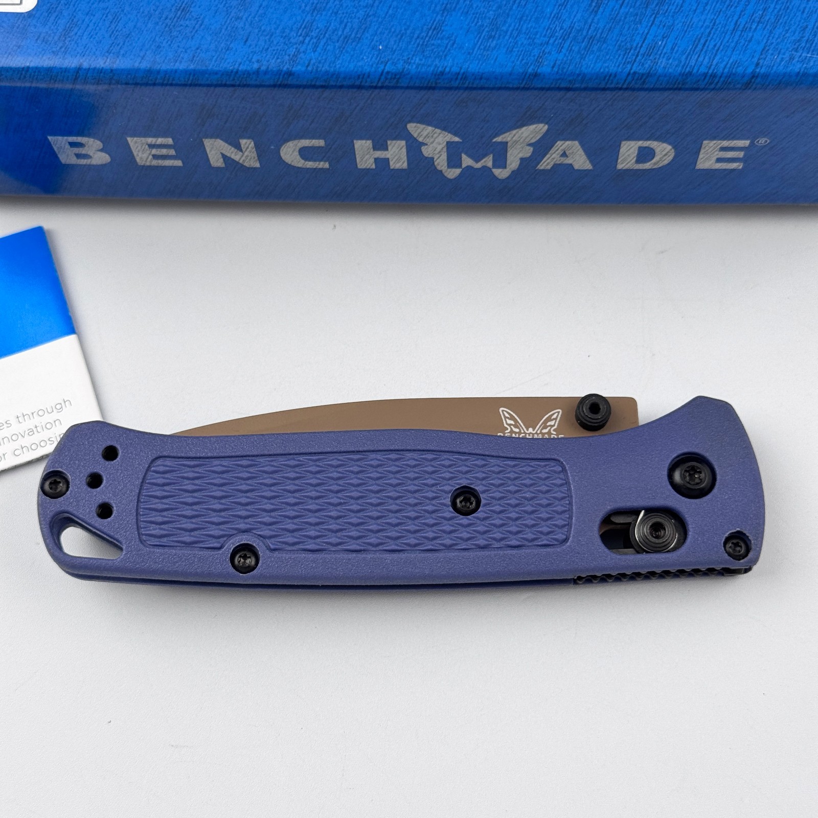Benchmade Bugout 535 Crater Blue Grivory Handle CPM-S30V Folding Knife