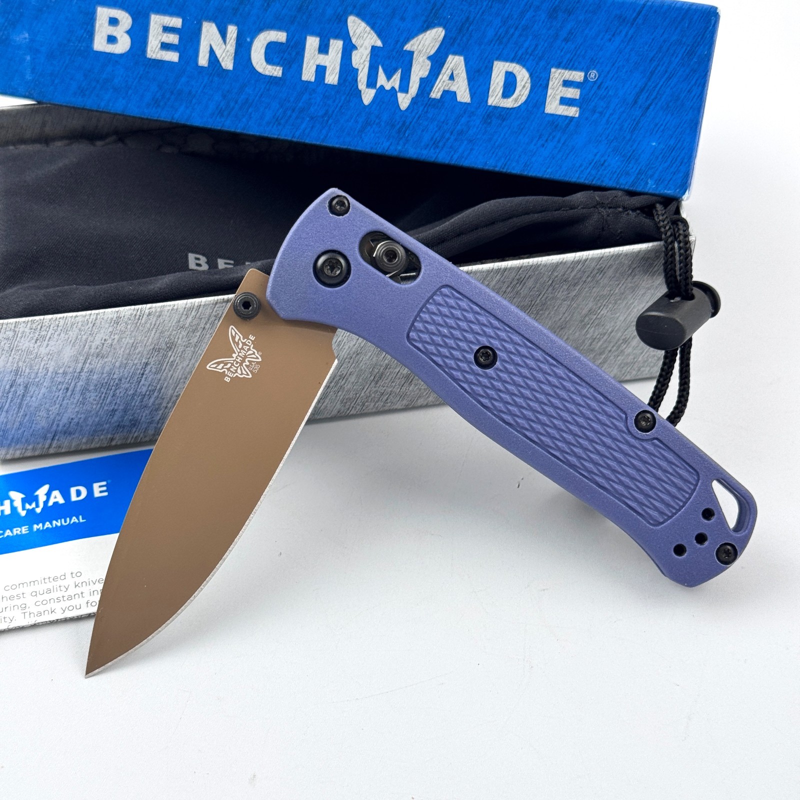 Benchmade Bugout 535 Crater Blue Grivory Handle CPM-S30V Folding Knife