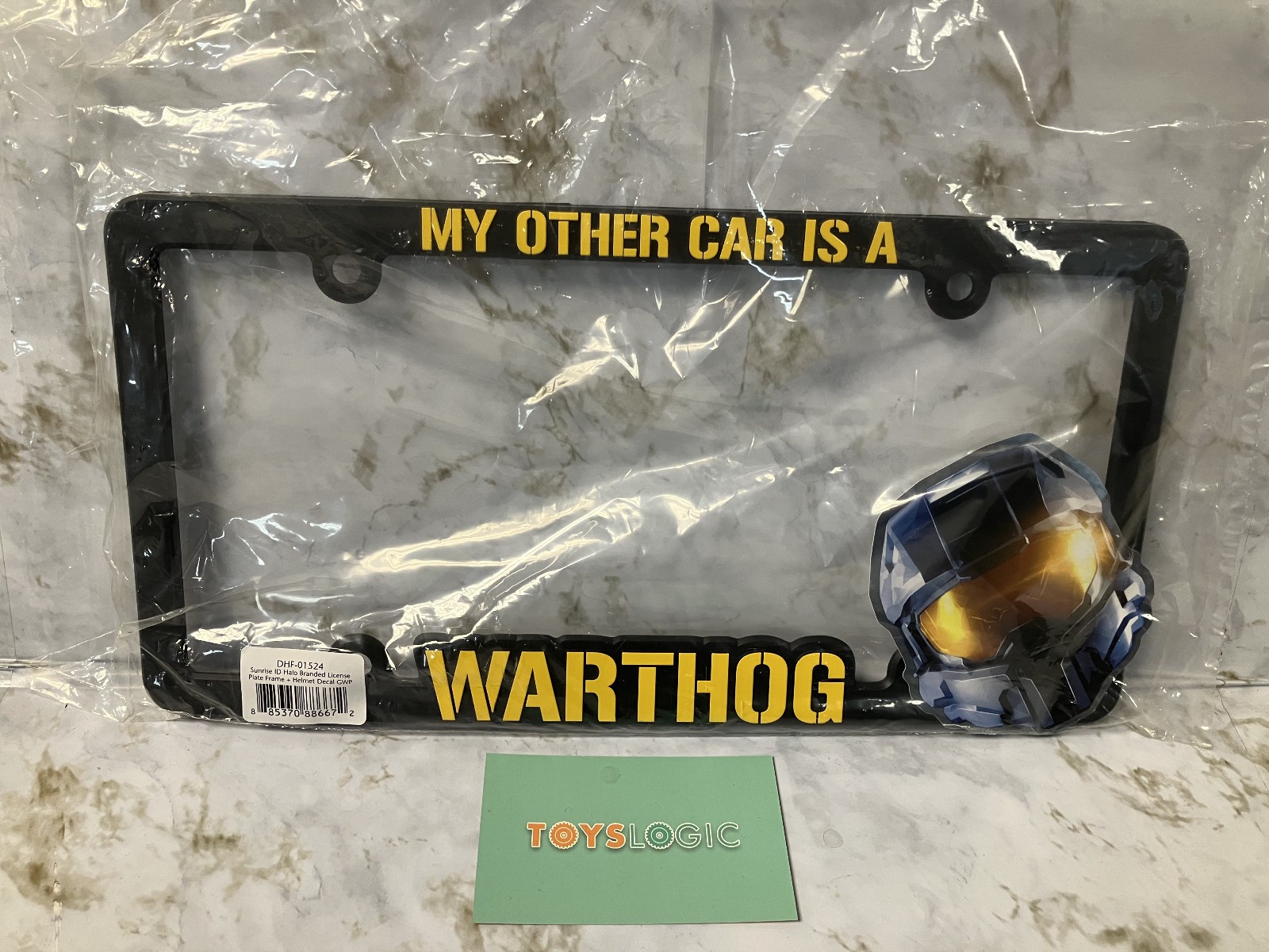 Halo – Plastic License Plate Frame + Sticker x5
