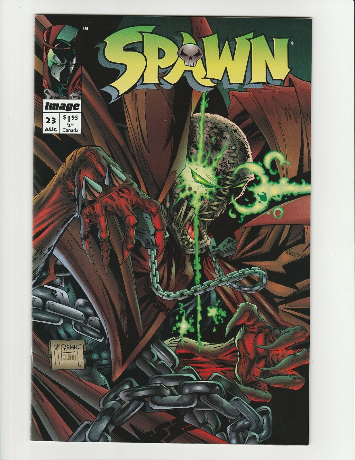Spawn #23 Comic Image Todd McFarlane Quinn 1994 8.5 Very Fine+