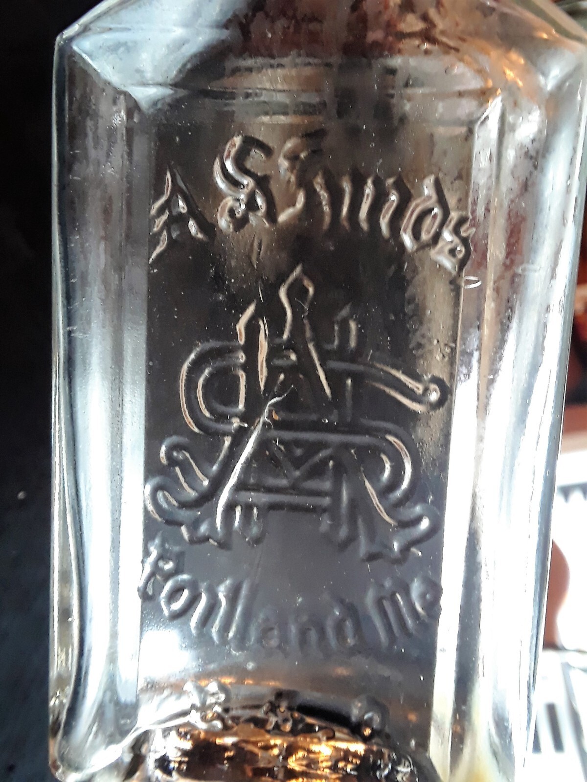 Circa 1920 A.S. Hines Bottle With Original Cap – Portland, Maine