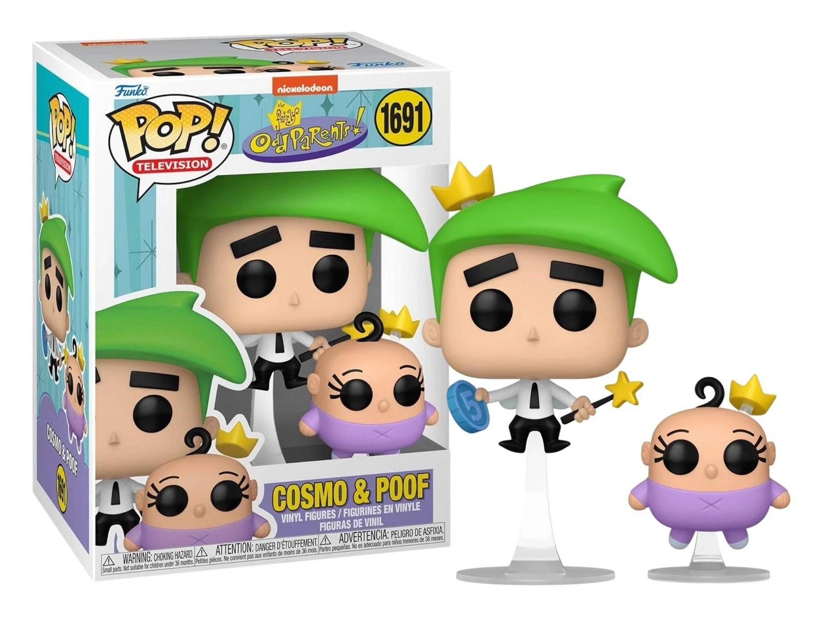 Funko Pop&Buddy:TV: Fairly Odd Parents – Cosmo and Poof Vinyl Figure #1691 83523