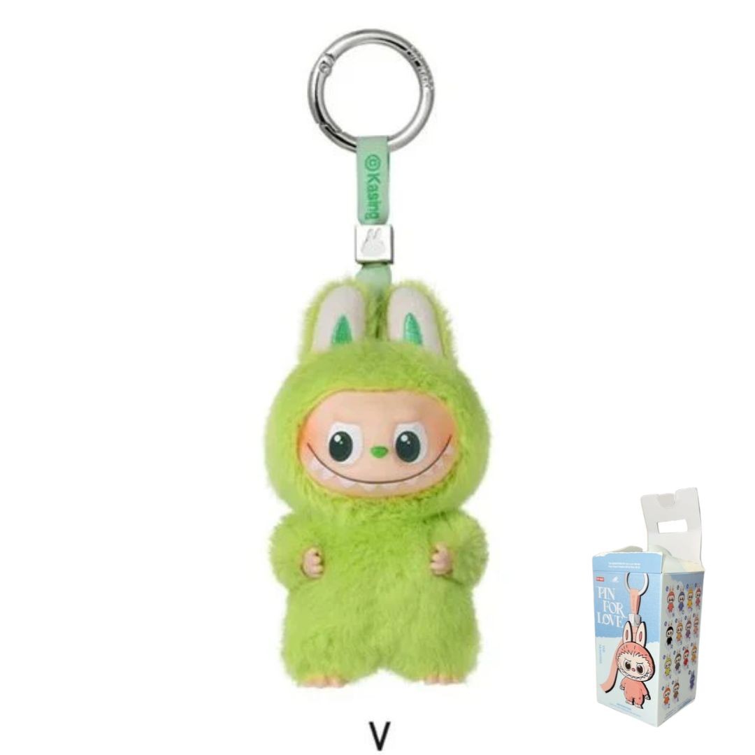 POP MART Labubu V4 The Monsters Pin For Love Alphabet Plush Pendant – Letter V