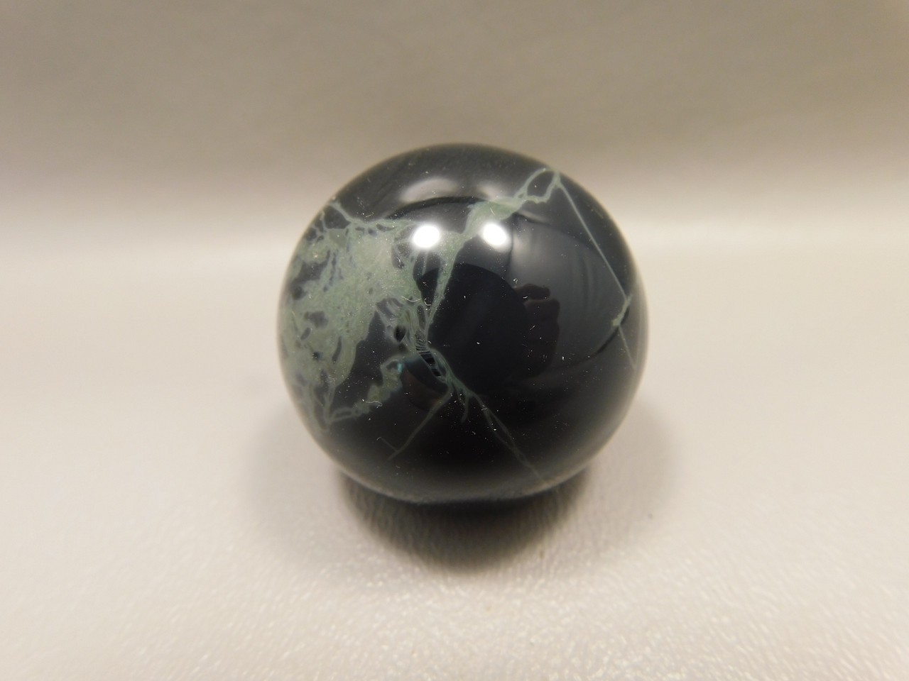 Spiderweb Obsidian Stone Sphere 1.5 inch or 38 mm Gemstone #O4