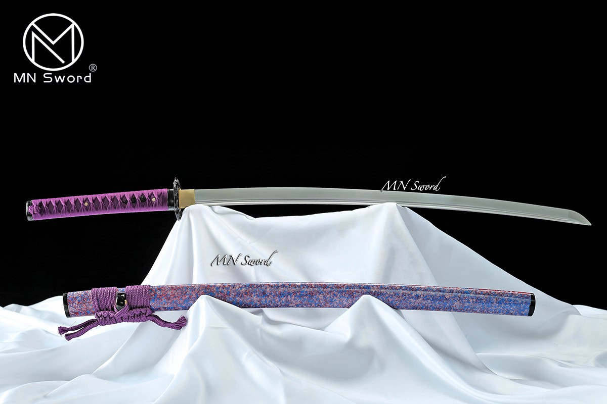 Noble Purple Authentic Japanese Sword Samurai Katana T10 CarbonSteel Sharp Blade