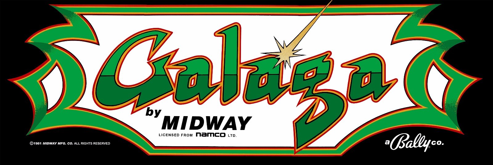 Galaga Video Game High Quality Metal Magnet 2 x 6 inches 9143