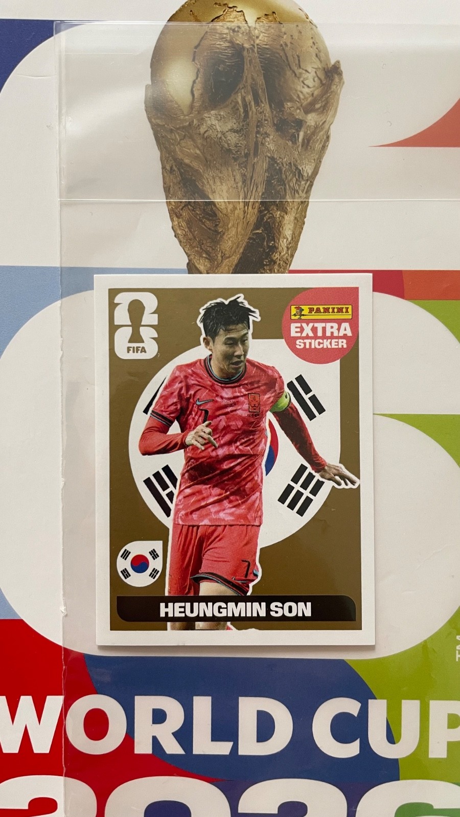 Panini FIFA World Cup 2026 Extra Sticker Gold Son Heung-Min Korea