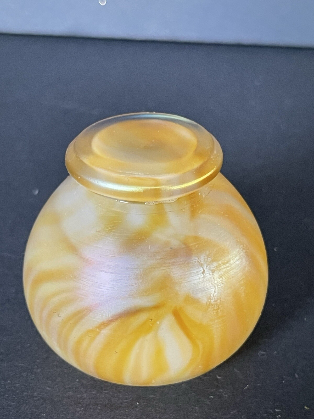 Art Glass Swirl Footed Votive Candle Holder Minimalist Deco Contemporary Modern