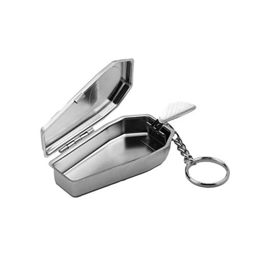 1PC Portable Ashtray Mini Ash Tray with Lids Smell Proof, Metal B_1pc_Silver