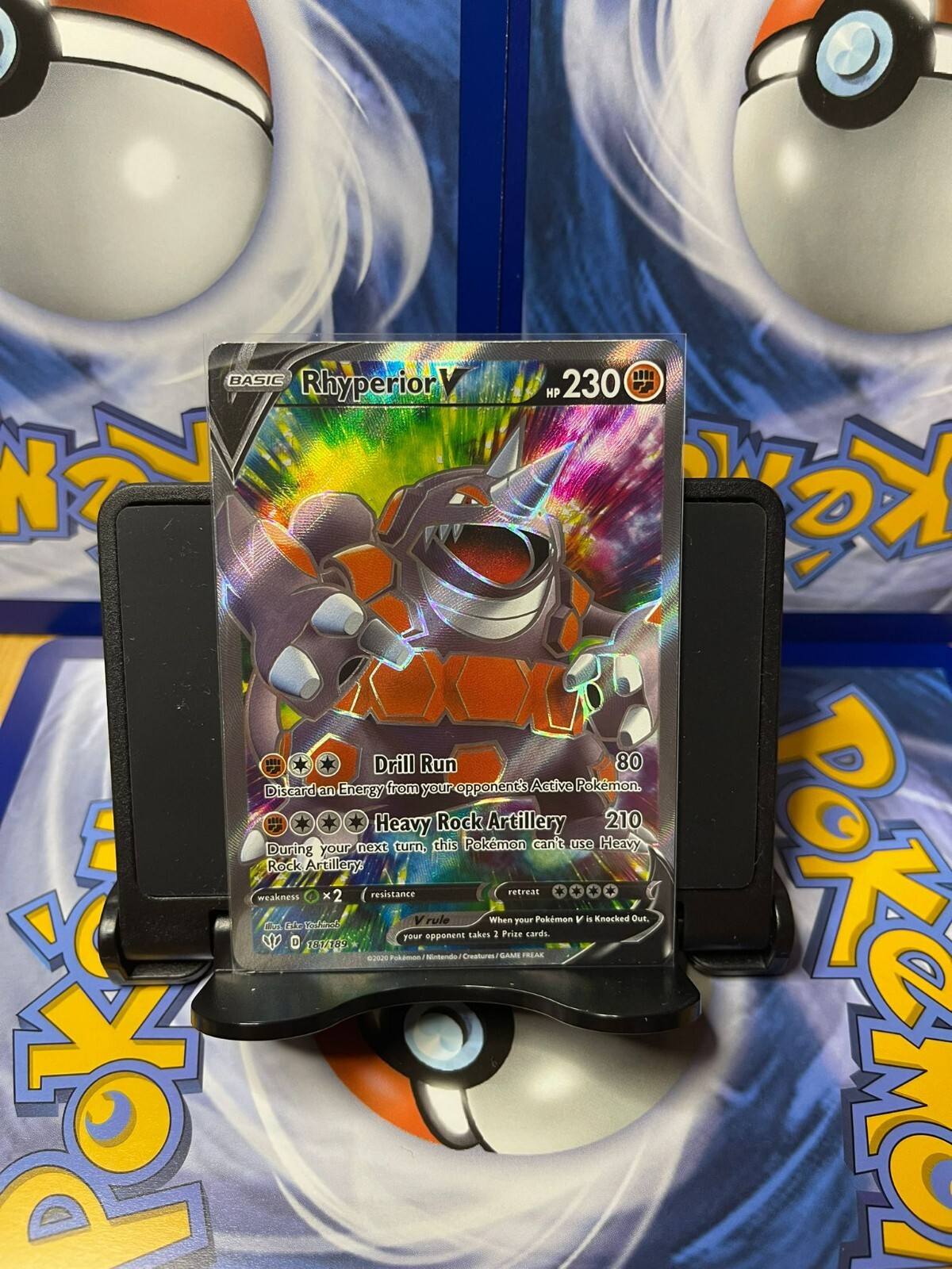 Pokémon TCG Rhyperior V 181/189 Darkness Ablaze Full Art Rare Holo
