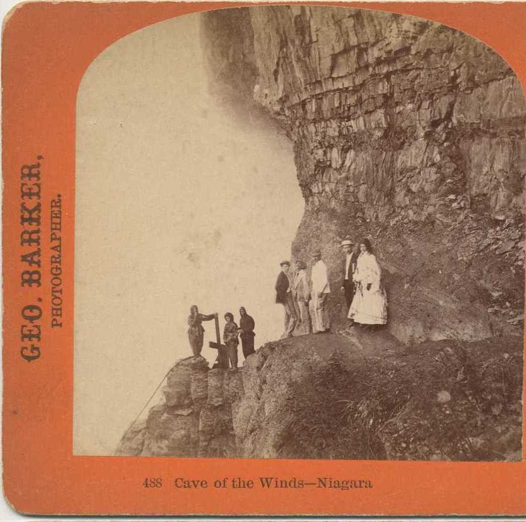 Cave of the Winds Visitors, c1890, Niagara Falls, New York, Famous Places