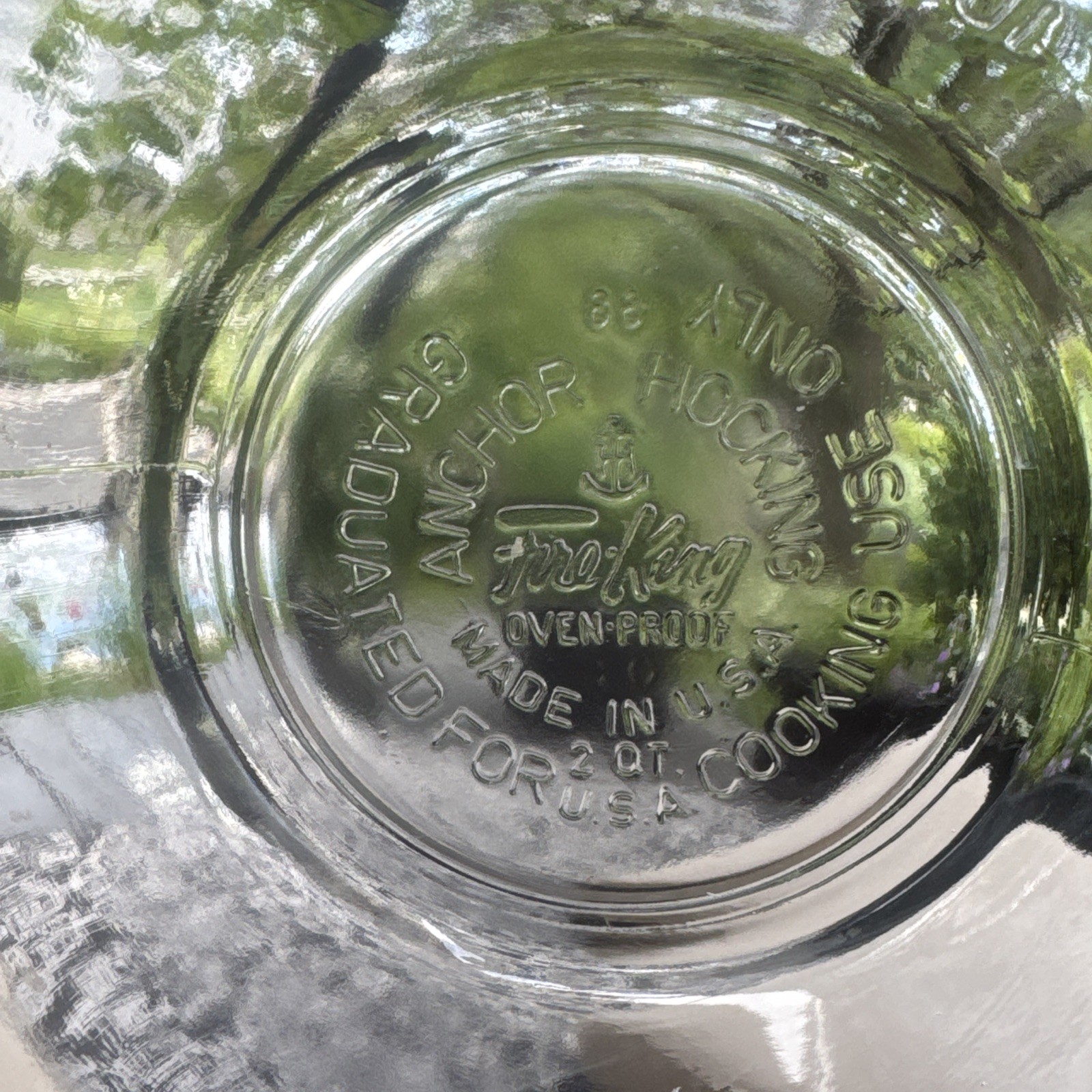 FireKing Variant Anchor Hocking 8-cups 2 Quarts Measuring Cup Glass USA 88