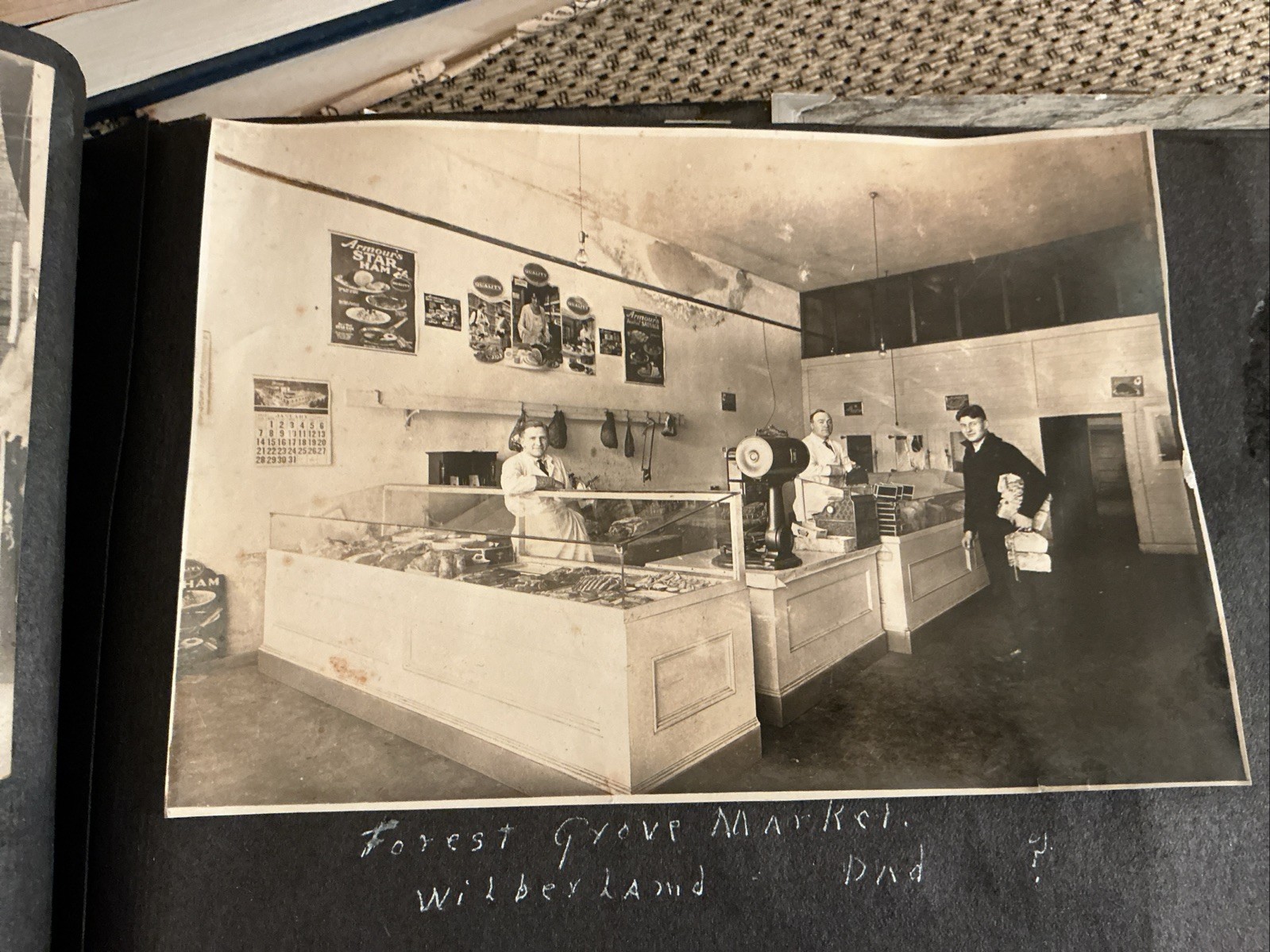 Vintage Photo,Forest Grove,Oregon Meat Market,ca. 1926,maybe 5×7 original photo.