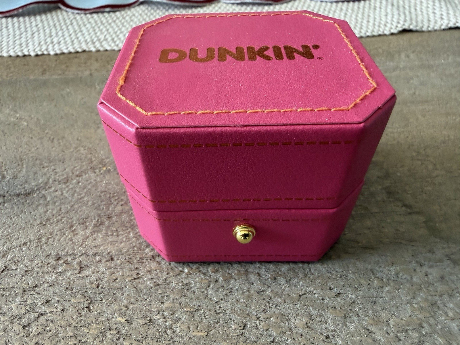 Dunkin Donuts Limited Edition “I Dough” pink ring box, Valentine’s Day promo