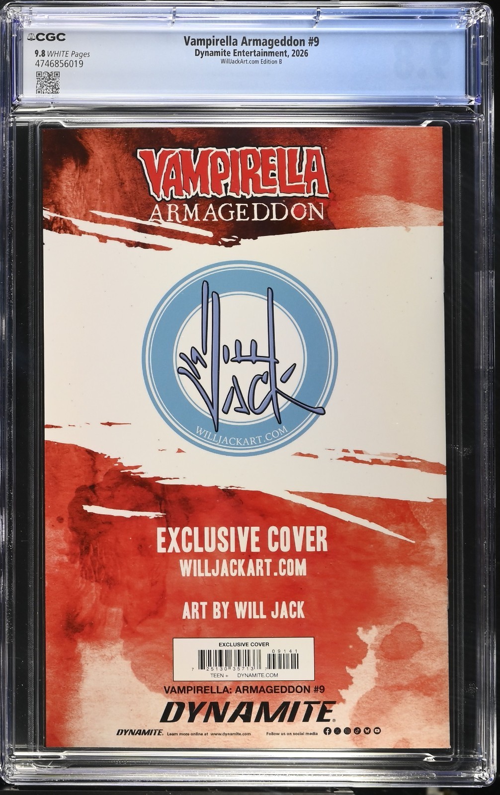 Vampirella Armageddon #9 [Will Jack Black Outfit Variant /500] – CGC 9.8