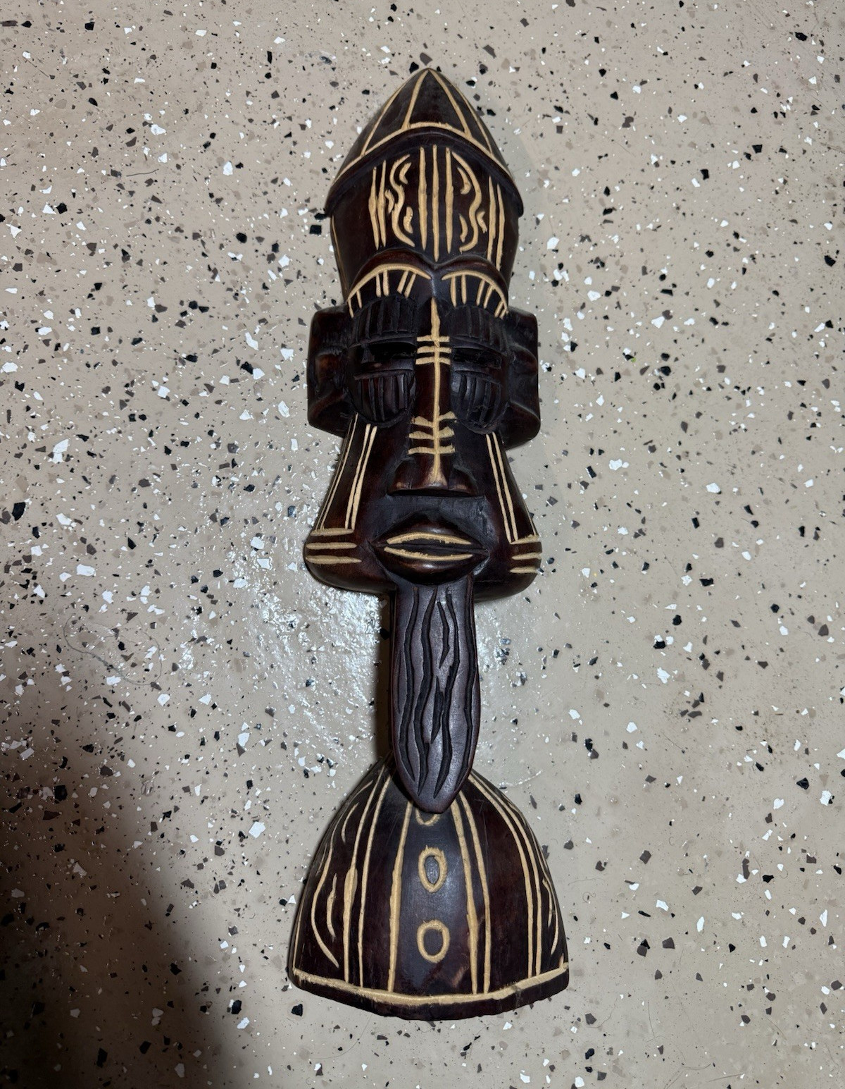 Hand Crafted Ghana African Wooden Wall Mask, Ownership History Not Available