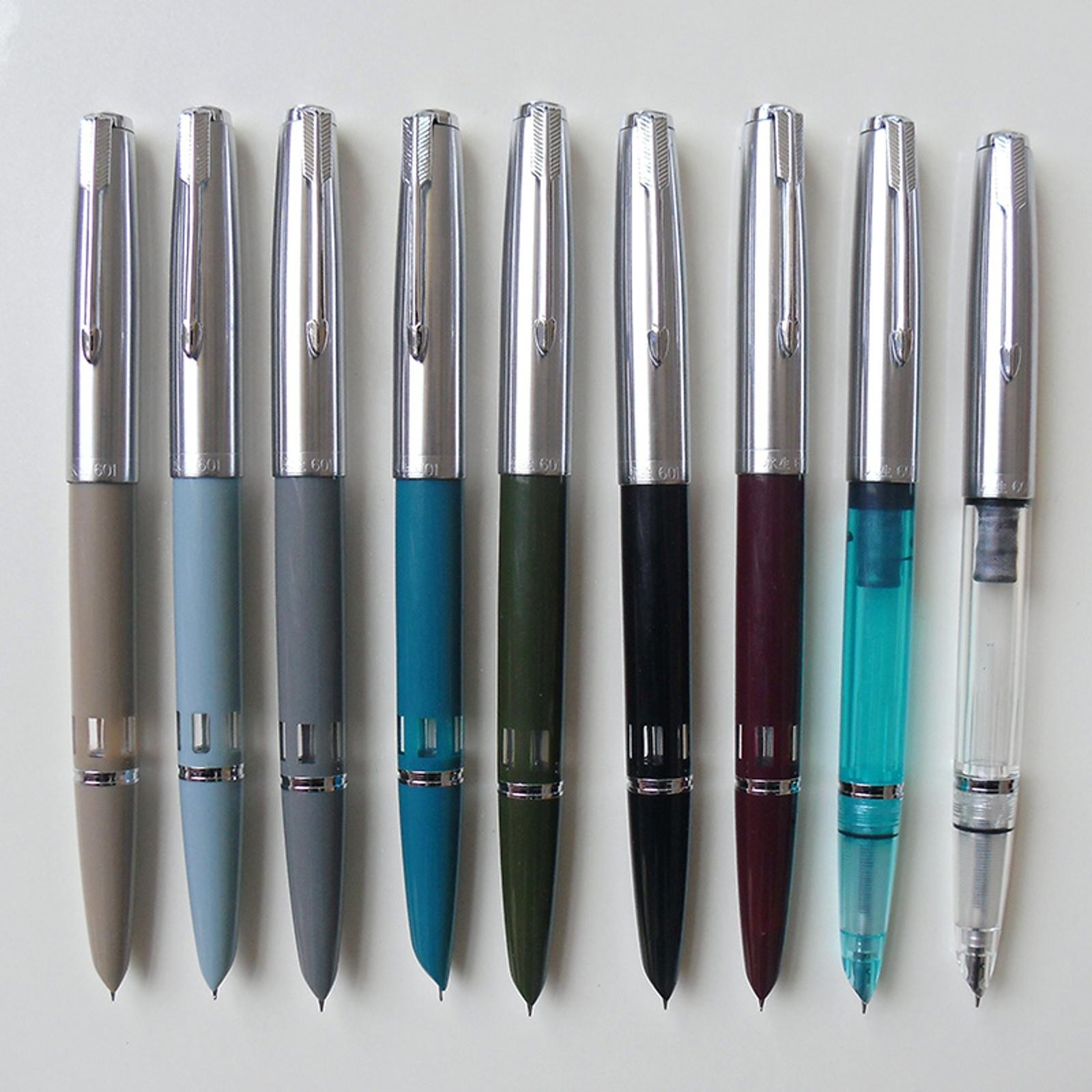 Vintage Wing Sung 601 Steel Cap Vacumatic Fountain Pen F Nib Ink Pen xx