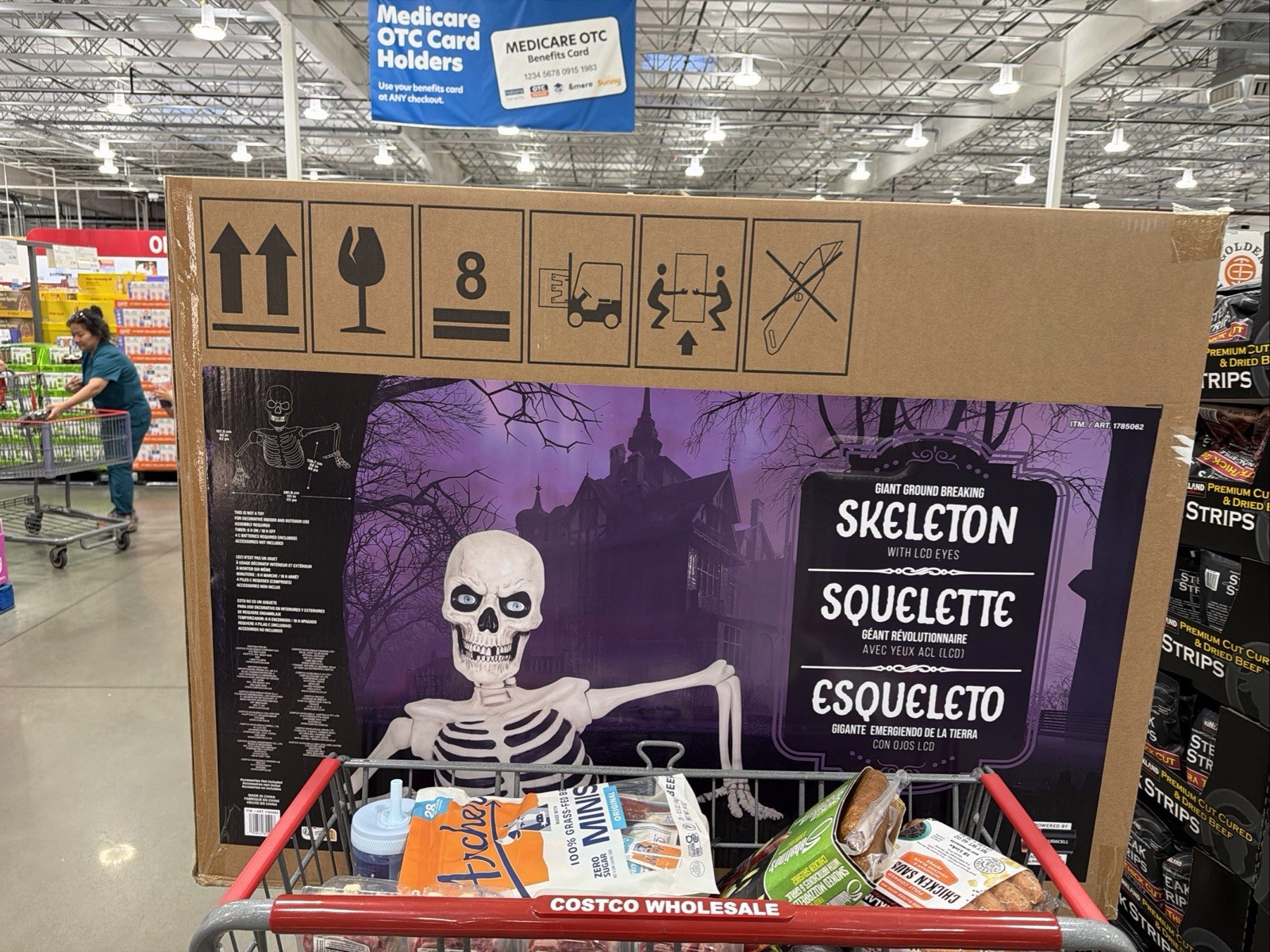NEW Costco Giant Ground Breaking Skeleton with LCD Eyes and Sound