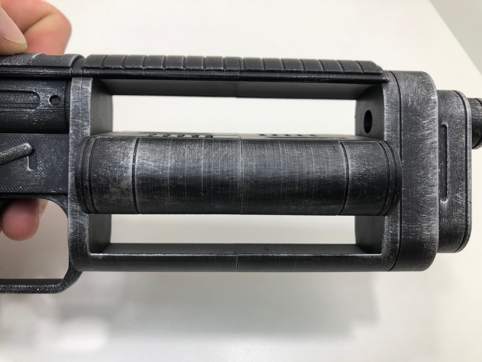 Cassian Andor Blaster 3D Printed Prop Gun With Stand Fantasy & Cosplay