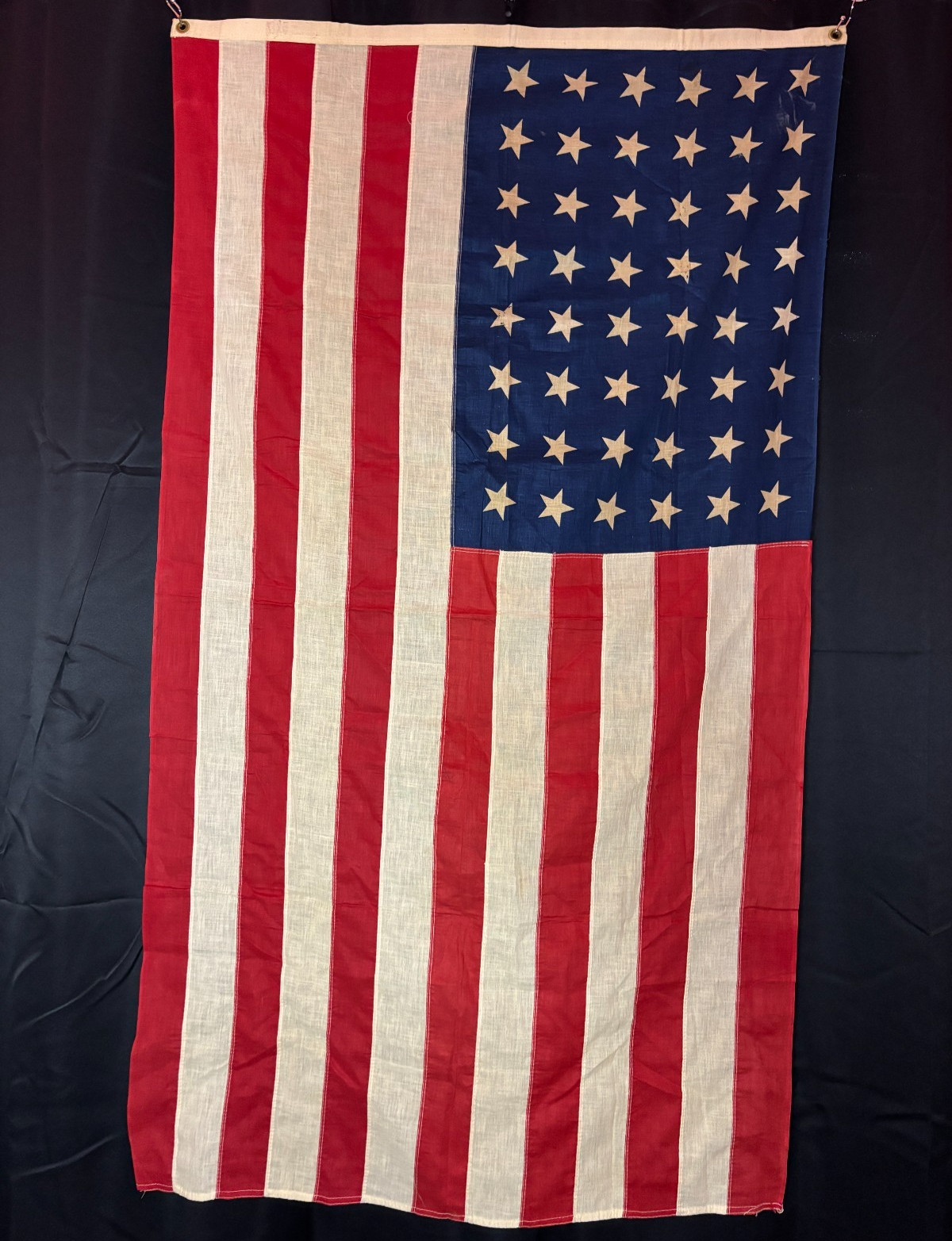 Vintage 1940’s / 1950’s 48 Star Cotton 57×34” Sewn USA American Flag