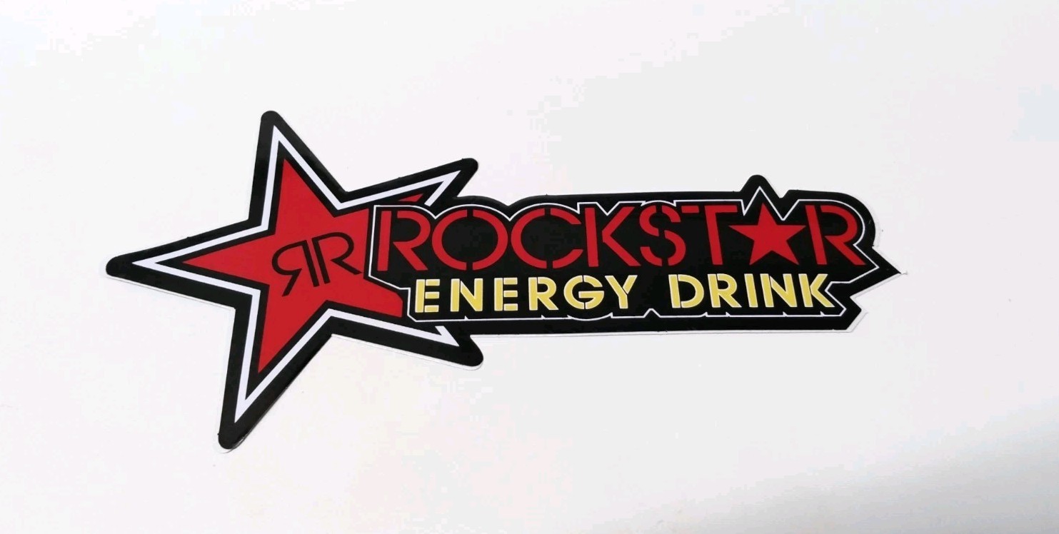 Rockstar Energy Decal Red Sticker Official 6.5X3.25 Inches Approx